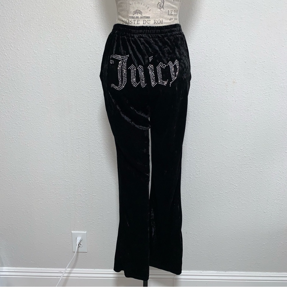 Juicy Couture Black Track Pants with Silver Accents